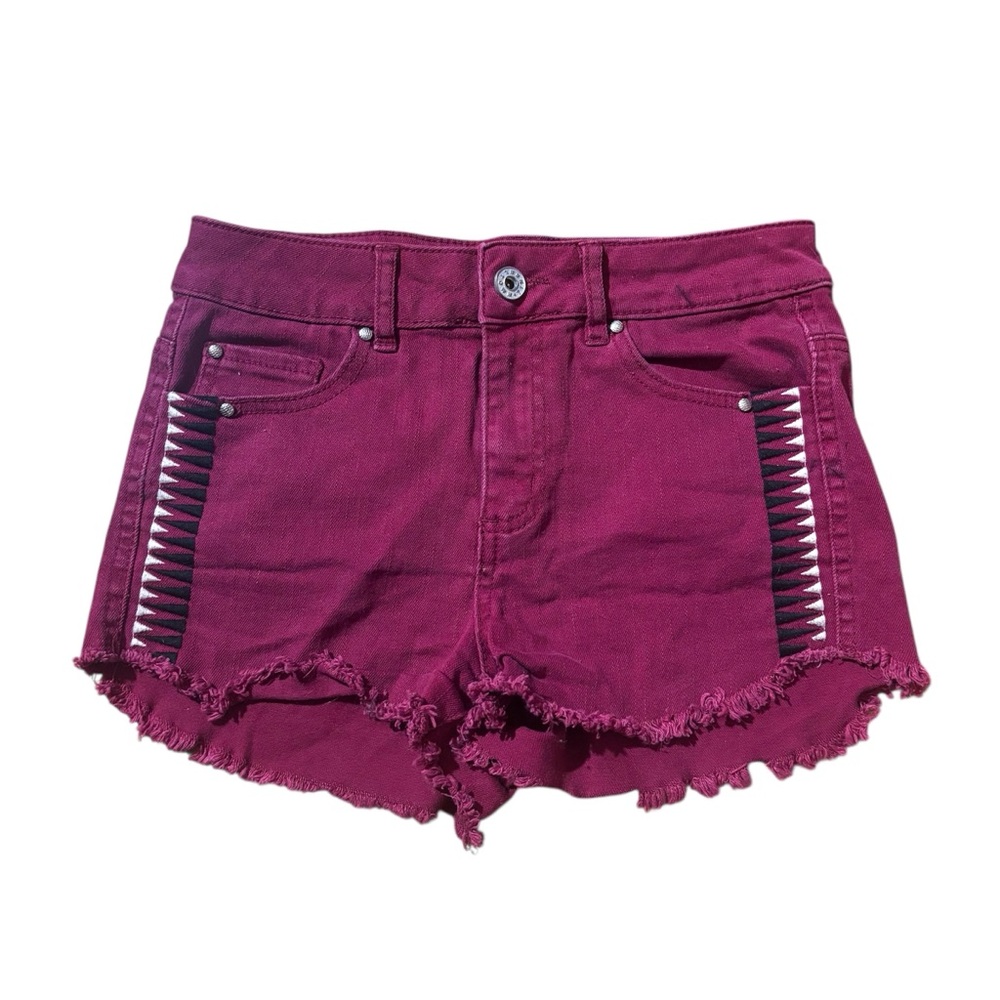 Tinseltown Jean Shorts Maroon Shorts Size 0